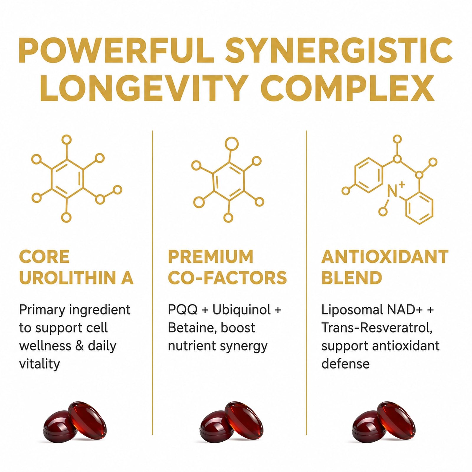 TIME LONG EVITY COMP softgel en mano mostrando tamaño y dosificación práctica