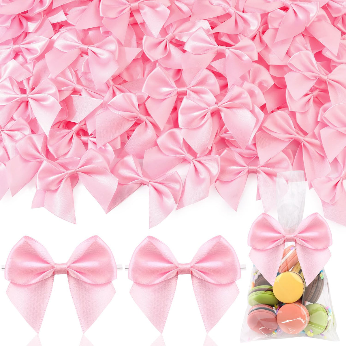 TINKRSTUFF lazo rosa frontal brilloso añade encanto al regalo