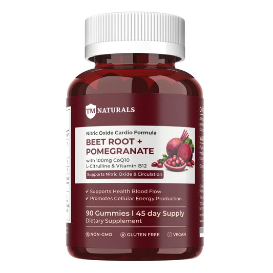 TM NATURALS empaque frontal mostrando gomitas veganas y beneficios