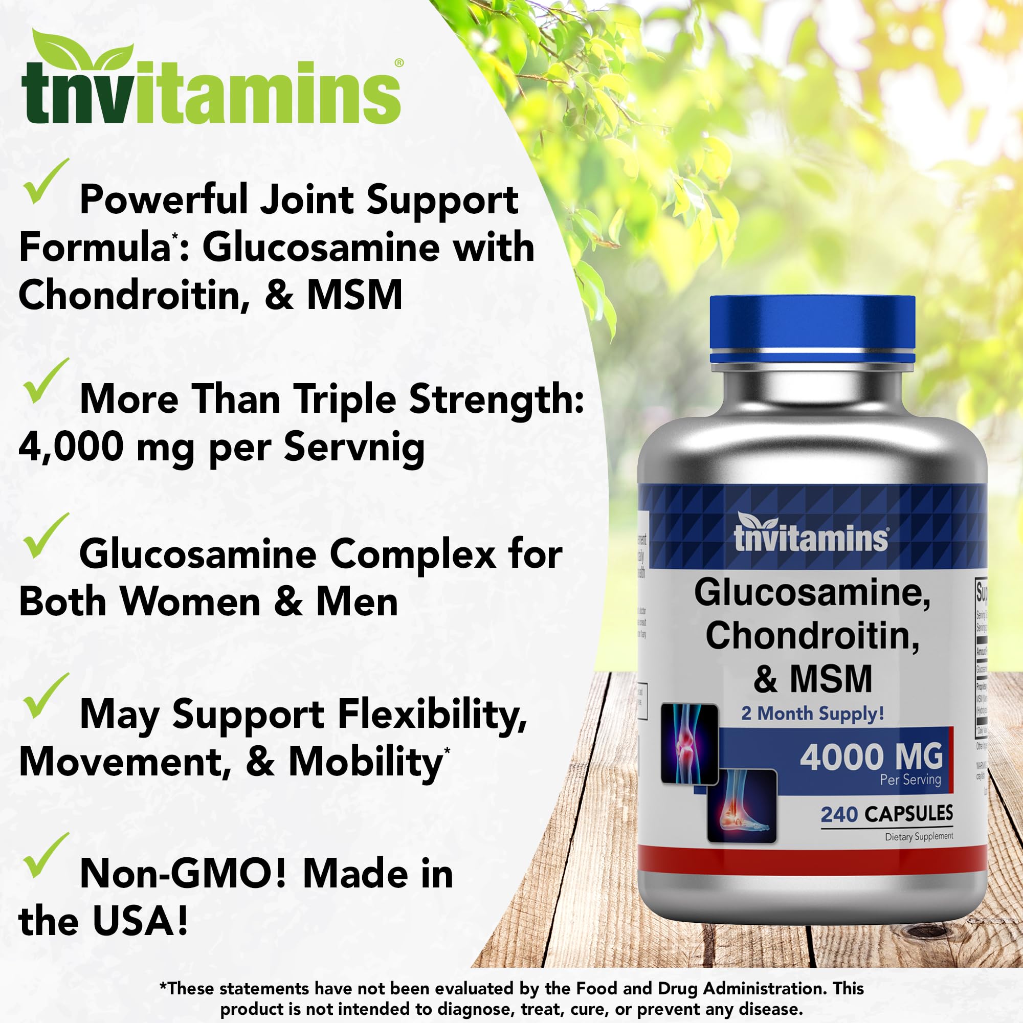 tnvitamins cápsula en mano para comparar escala y facilidad de tragar