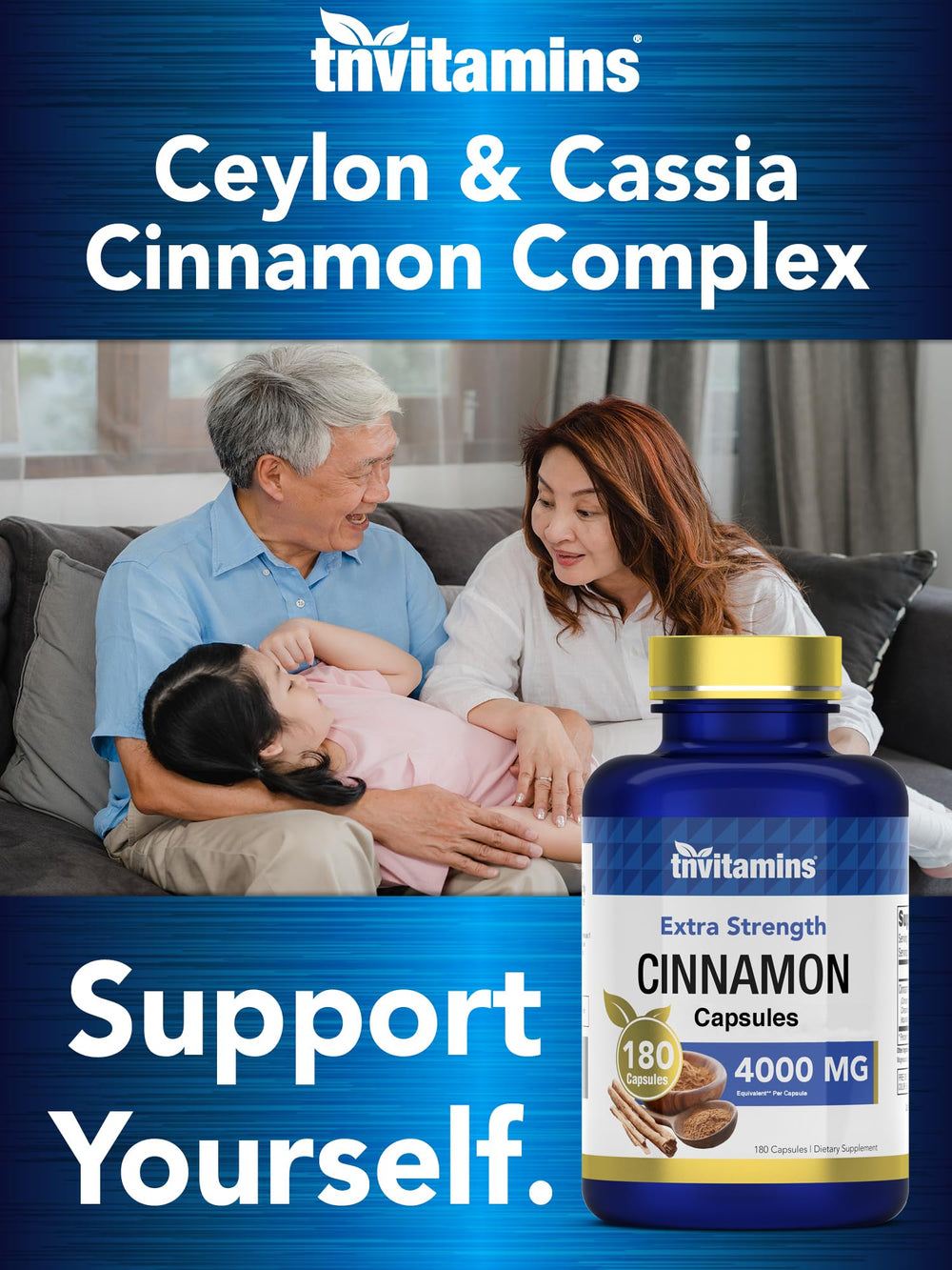 tnvitamins envase abierto con cápsulas apiladas listo para uso