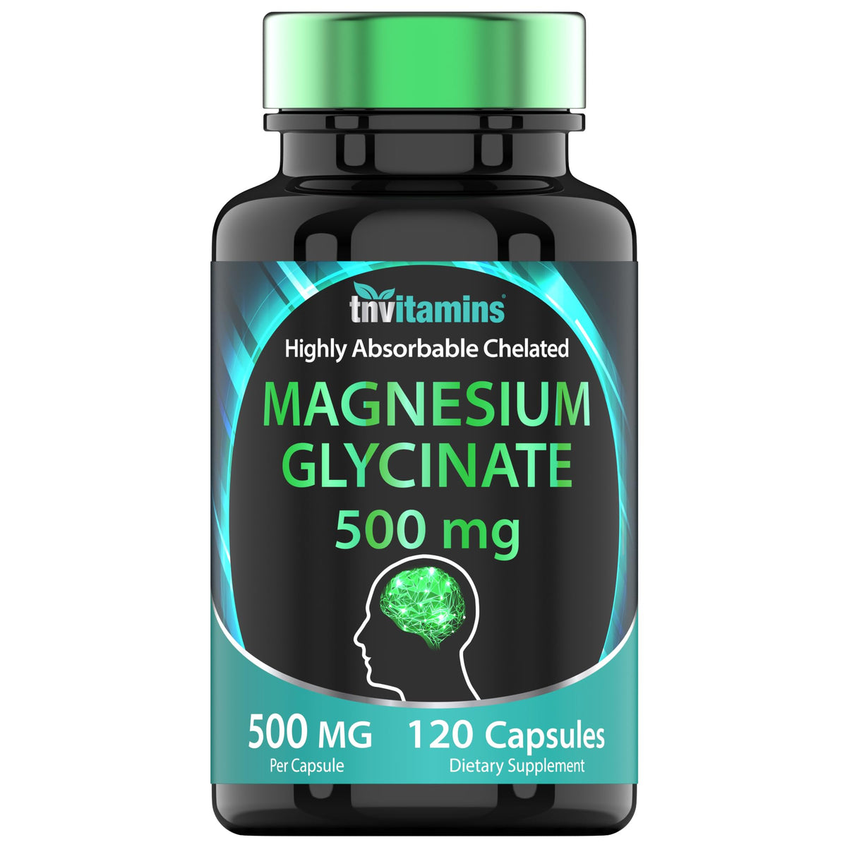 tnvitamins frasco frontal mostrando etiqueta y beneficio de alta absorción