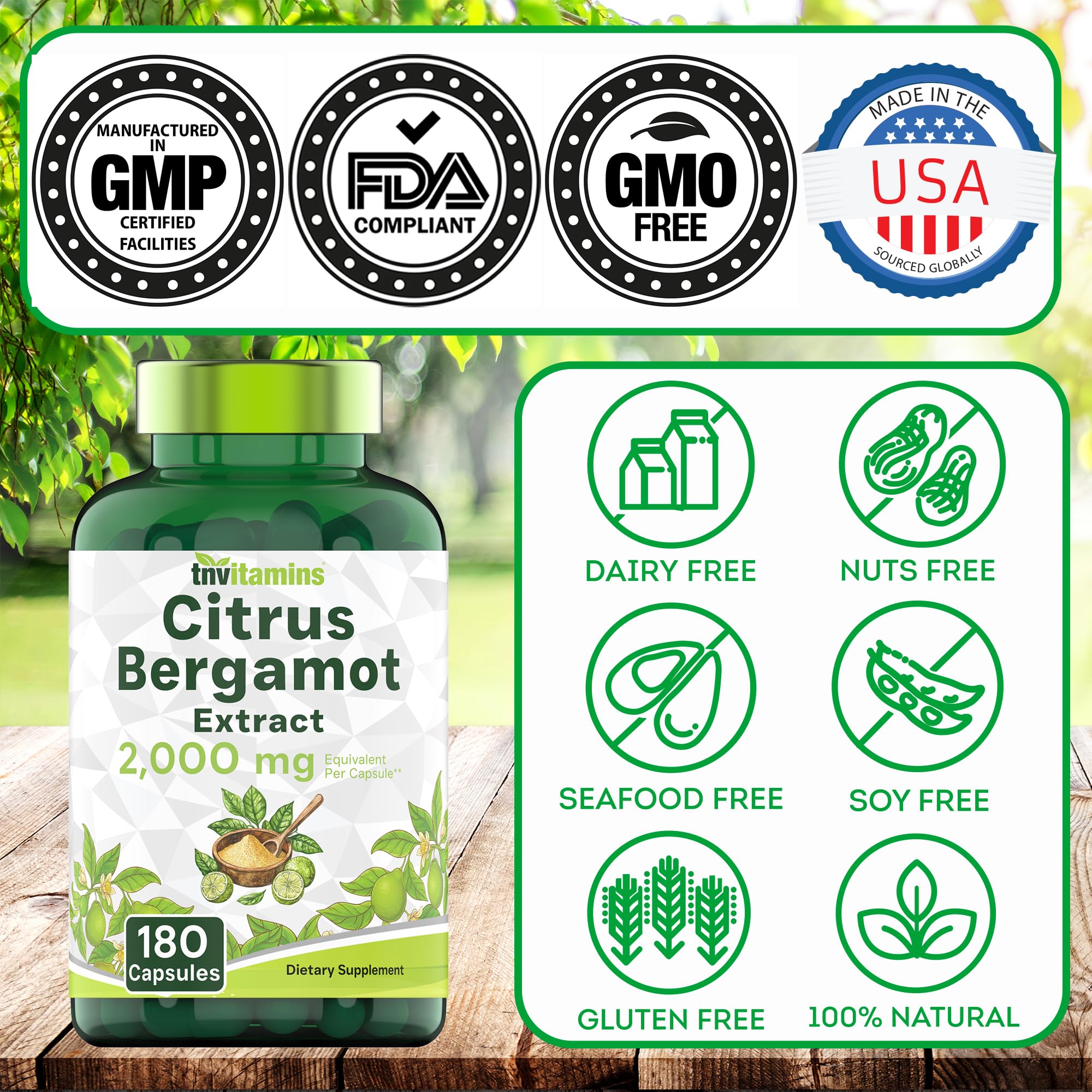 tnvitamins cápsula en mesa junto a alimentos saludables para visualizar integración diaria