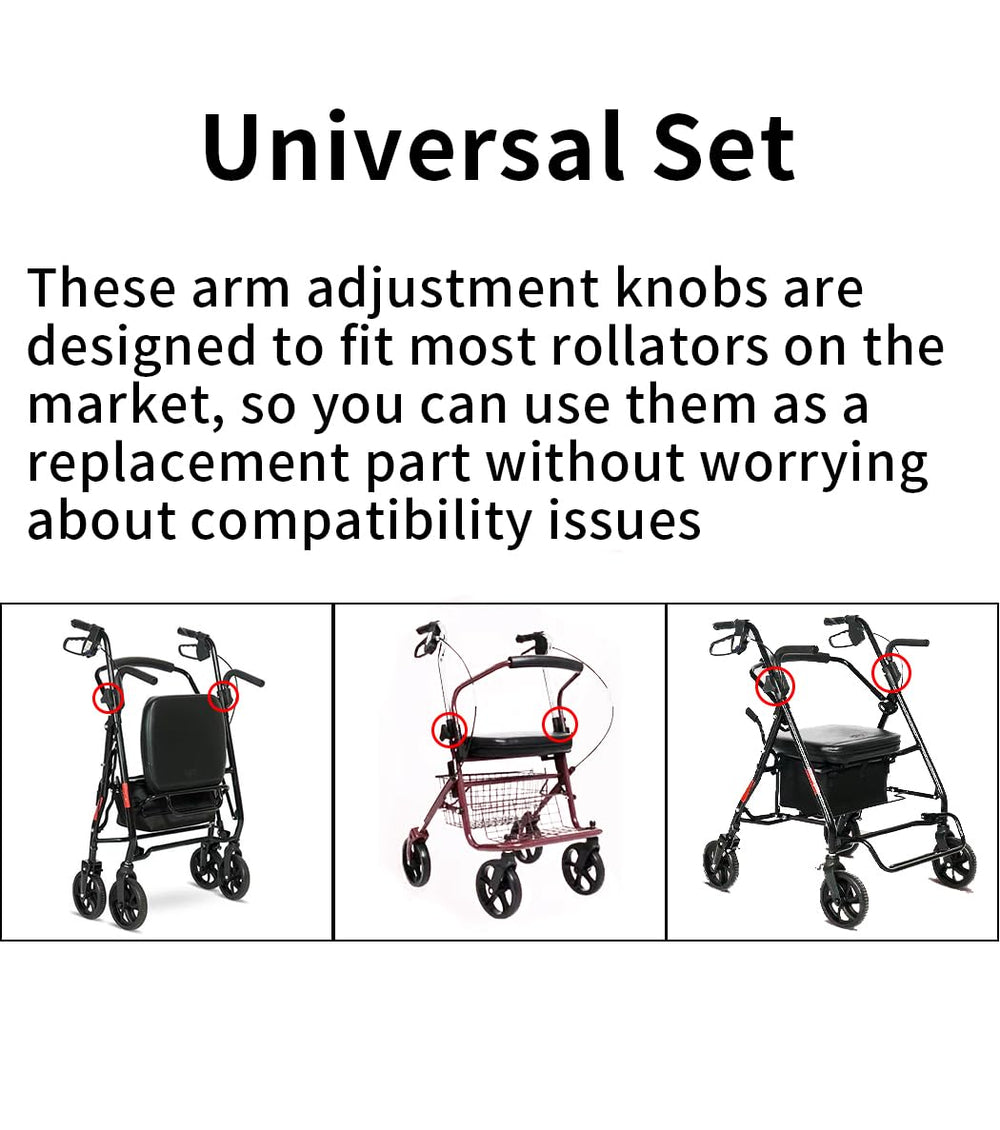 Toeloioh pomo instalado en rollator en uso, ajuste seguro