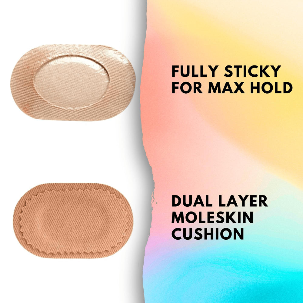 ToeTape comparación con moneda que muestra tamaño práctico y discreto