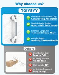 Toiysyy barra colocada al lado del inodoro facilitando el levantarse seguro