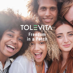 TOLEVITA parche en ambiente diario resaltando discreción y apoyo