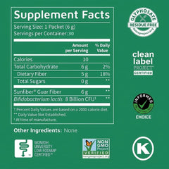 Tomorrow's Nutrition sobre abierto con polvo listo para mezclar