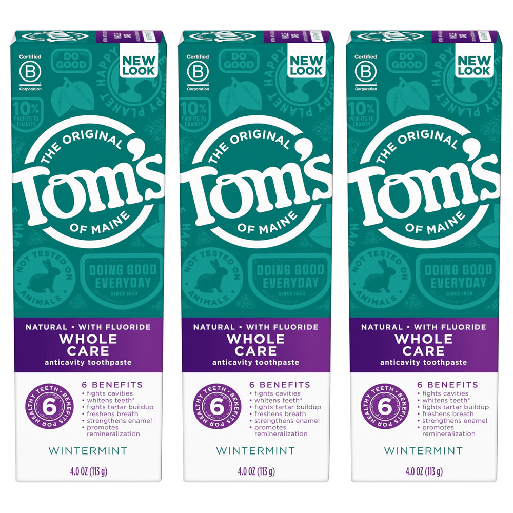 Tom's of Maine ambientación en baño familiar mostrando apariencia y conveniencia