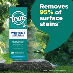 Tom's of Maine etiqueta con mención de flúor y protección anticaries