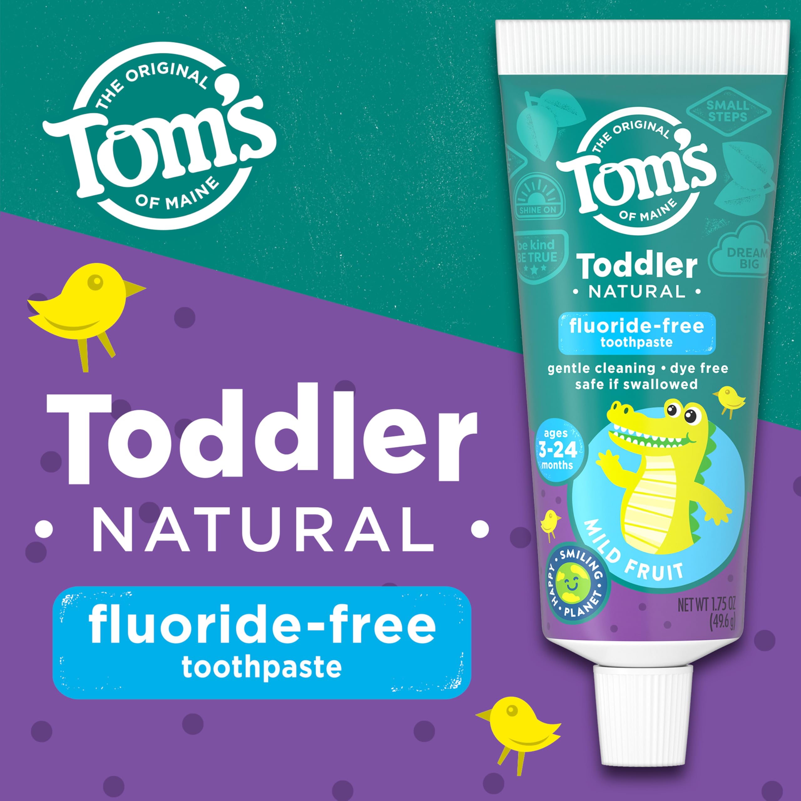 Tom's of Maine gel transparente en close-up, textura suave para encías sensibles