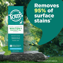 Tom's of Maine close de ingredientes con aceite de coco y limpieza natural