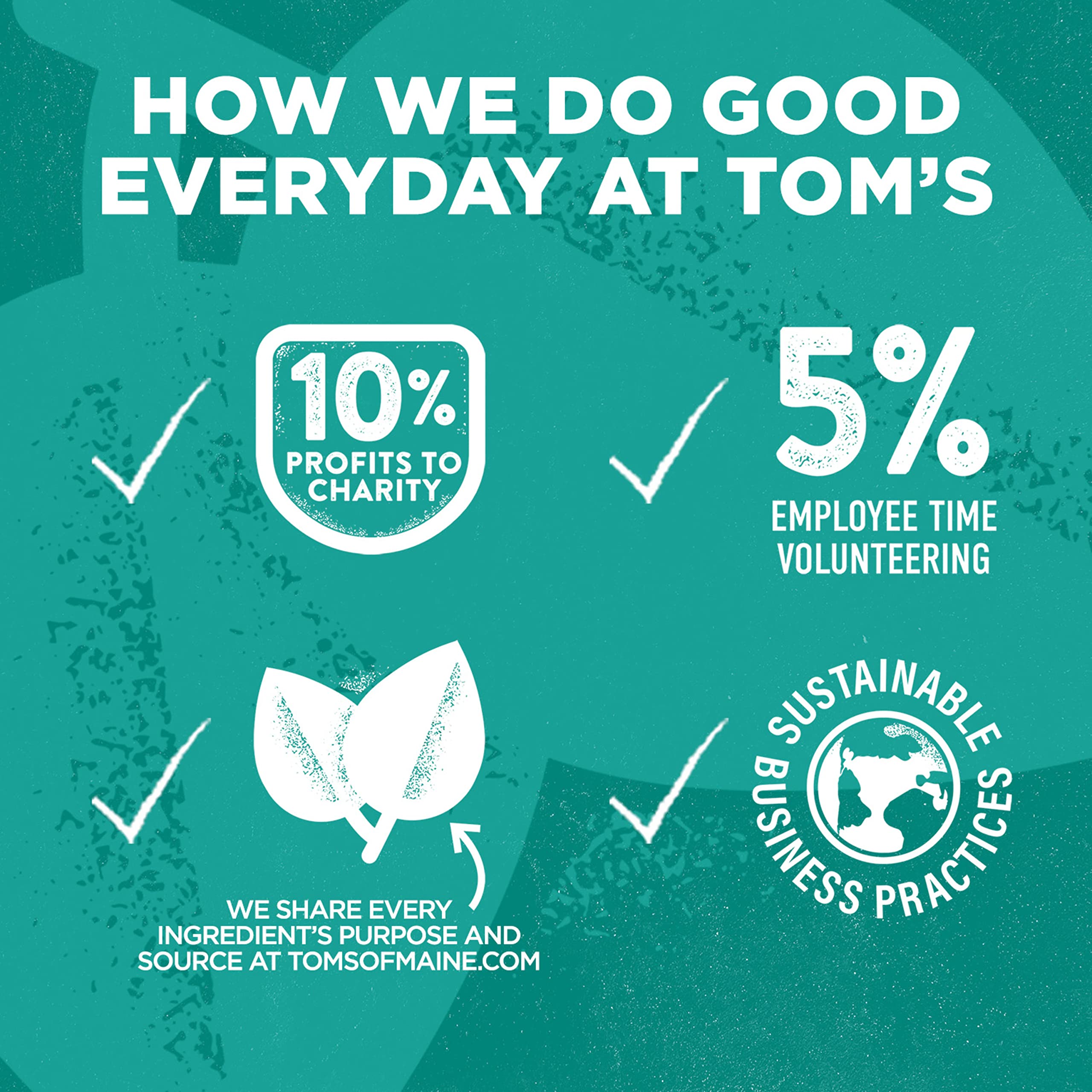 Tom's of Maine etiqueta de ingredientes donde se destacan arginina y carbonato de calcio