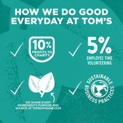 Tom's of Maine etiqueta de ingredientes donde se destacan arginina y carbonato de calcio