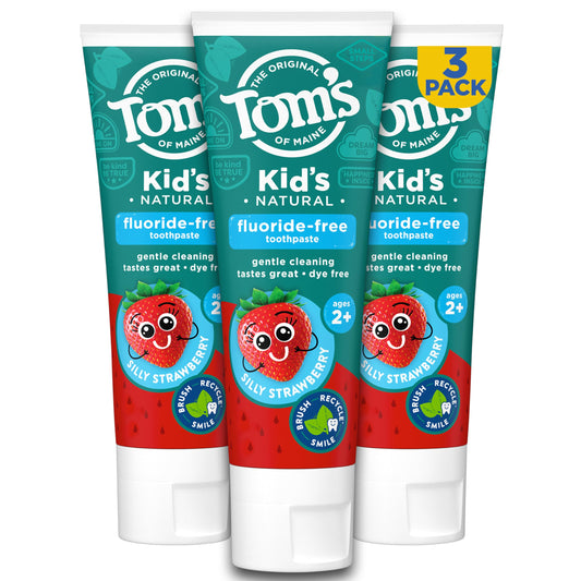 Tom's of Maine frente del empaque mostrando sabor y formato, transmite confianza