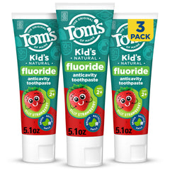Tom's of Maine pack frontal mostrando los tres tubos y beneficio de ahorro