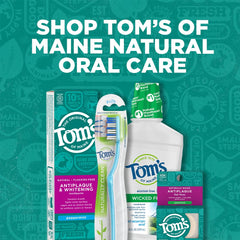 Tom's of Maine hilo dental en baño, estilo de vida y cuidado responsable