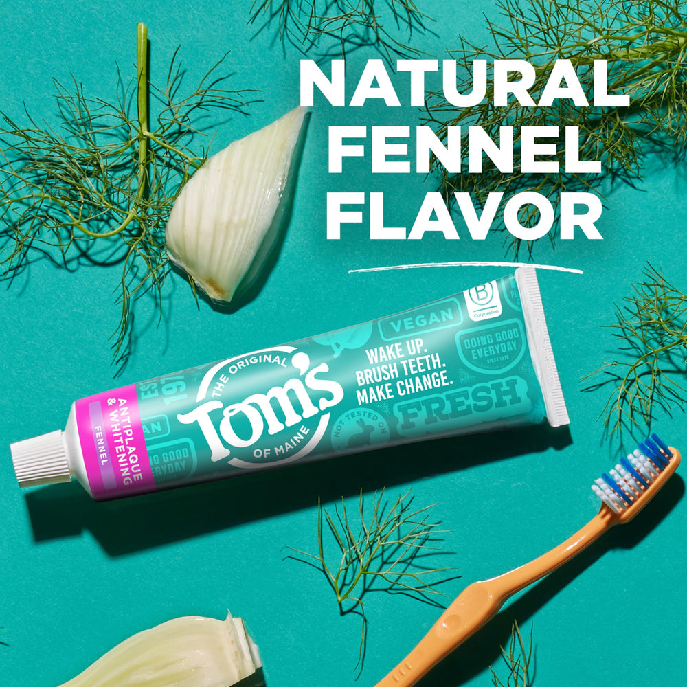 Tom's of Maine primer plano de la lista de ingredientes naturales clave