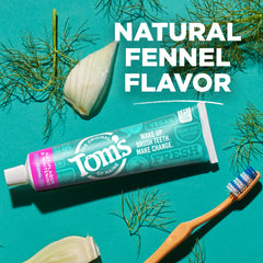 Tom's of Maine primer plano de la lista de ingredientes naturales clave