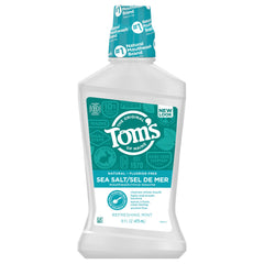 Tom's of Maine primer plano de sal marina, ingrediente natural efectivo