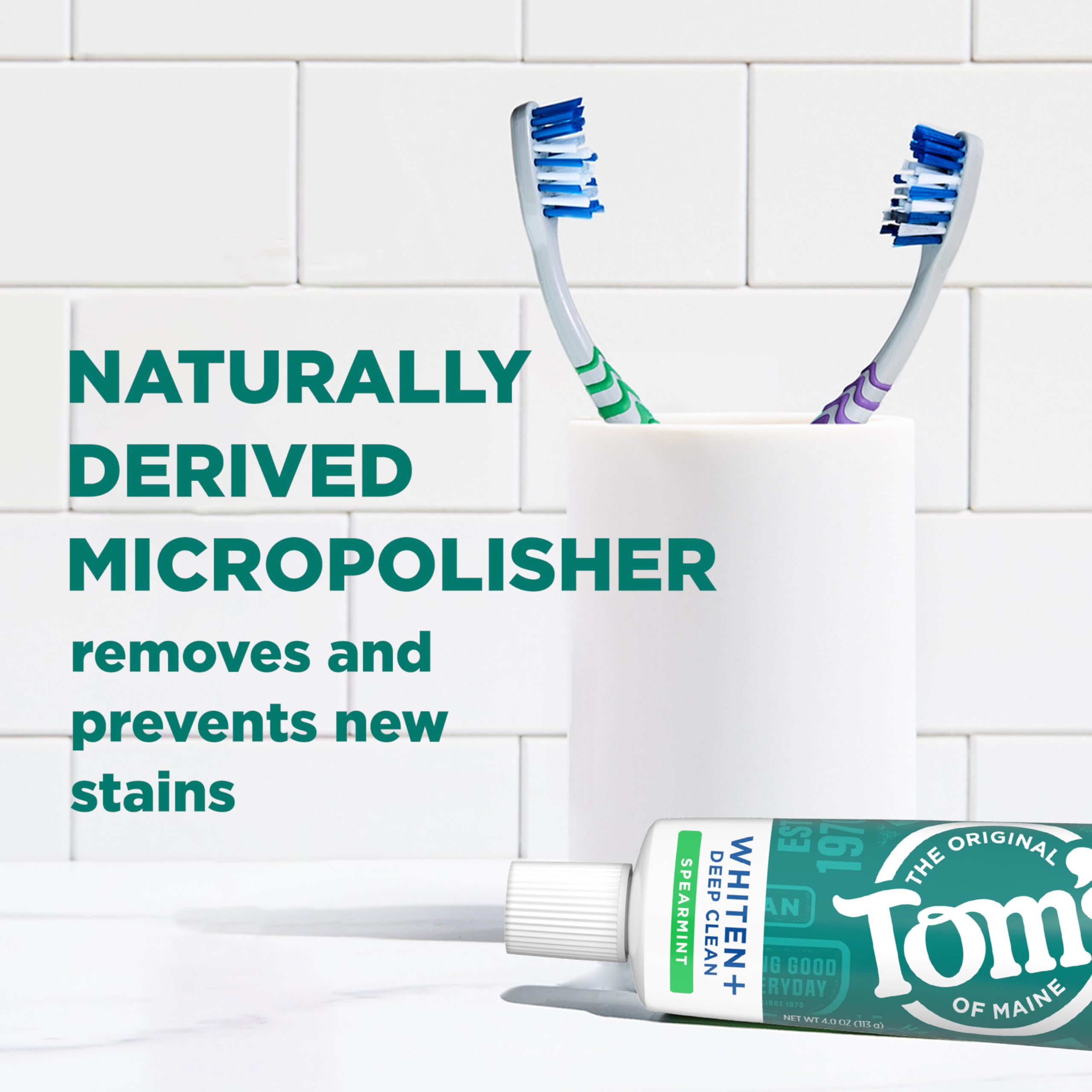 Tom's of Maine lista de ingredientes plant-based y beneficio natural