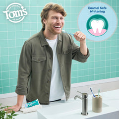 Tom's of Maine textura de la crema menta para limpieza suave y blanqueo