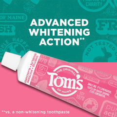 Tom's of Maine detalle del tubo abierto mostrando el diseño y facilidad de uso