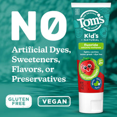Tom's of Maine niño cepillándose fomentando hábito saludable
