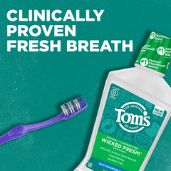 Tom's of Maine detalle de la etiqueta que resalta ingredientes naturales