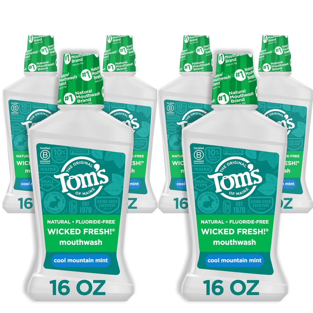 Tom's of Maine vista frontal del envase mostrando frescura del producto