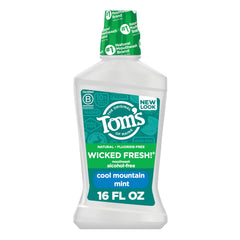 Tom's of Maine primer plano de lista de ingredientes sin aditivos