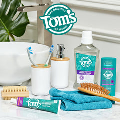 Tom's of Maine etiqueta con beneficios y datos visibles para decisiones informadas