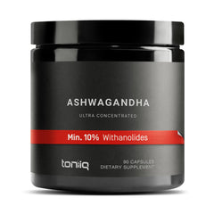 Toniiq Ashwagandha frontal mostrando envase y alta concentración