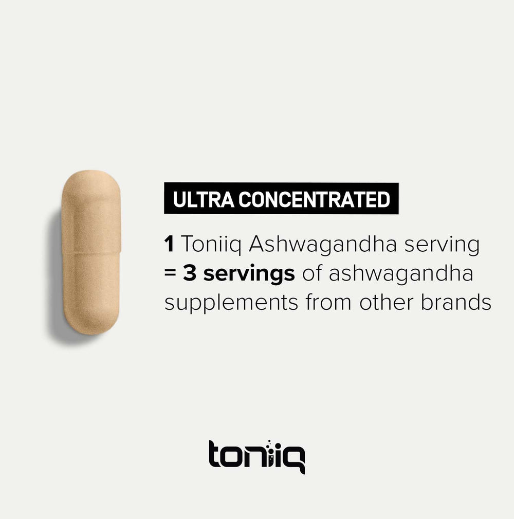 Toniiq Ashwagandha raíz silvestre que indica origen natural