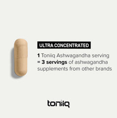 Toniiq Ashwagandha raíz silvestre que indica origen natural
