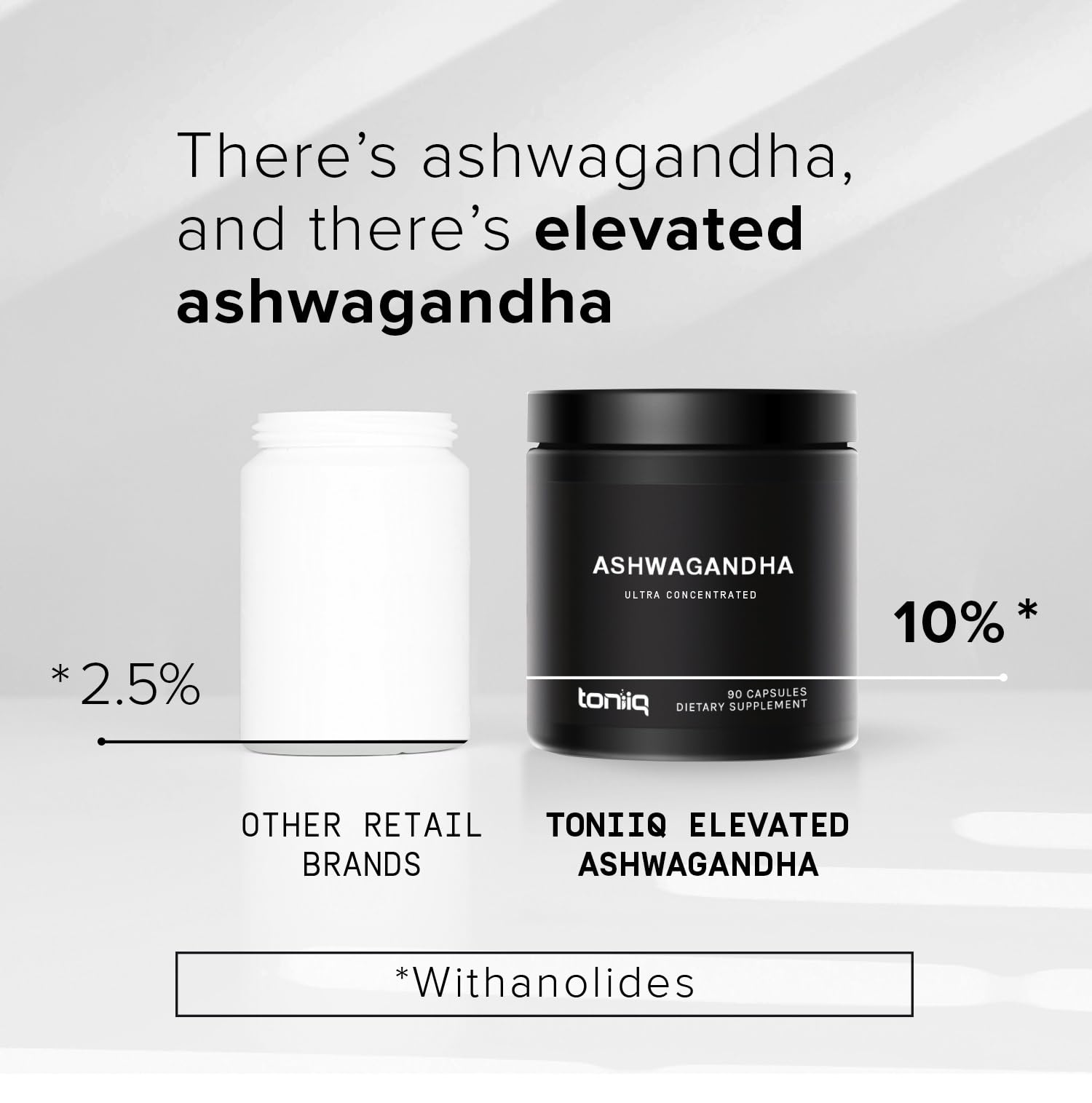 Toniiq Ashwagandha polvo en primer plano que muestra textura fina