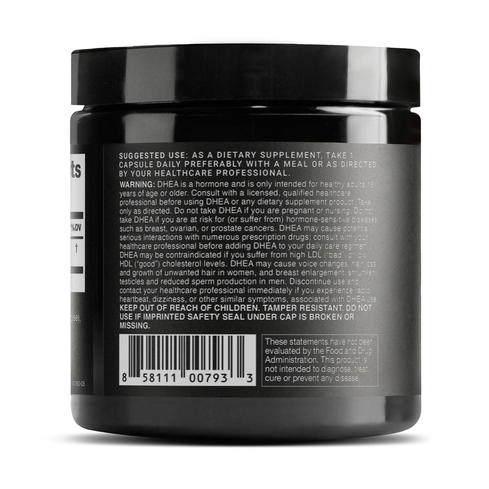 Toniiq DHEA 100 mg, cápsulas micronizadas para mejor absorción.