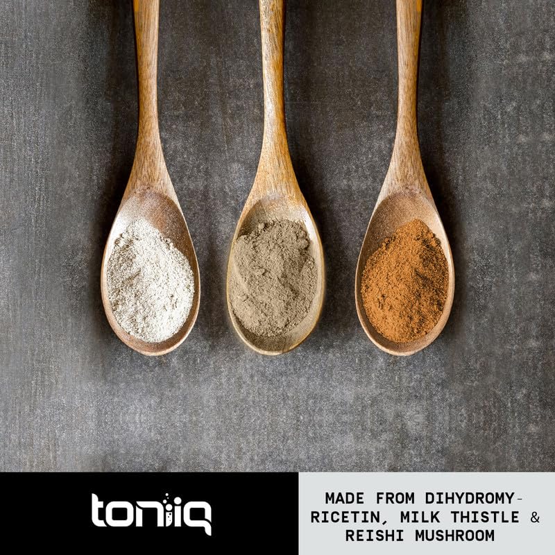 Toniiq Ease etiqueta de ingredientes con DHM y silimarina resaltados