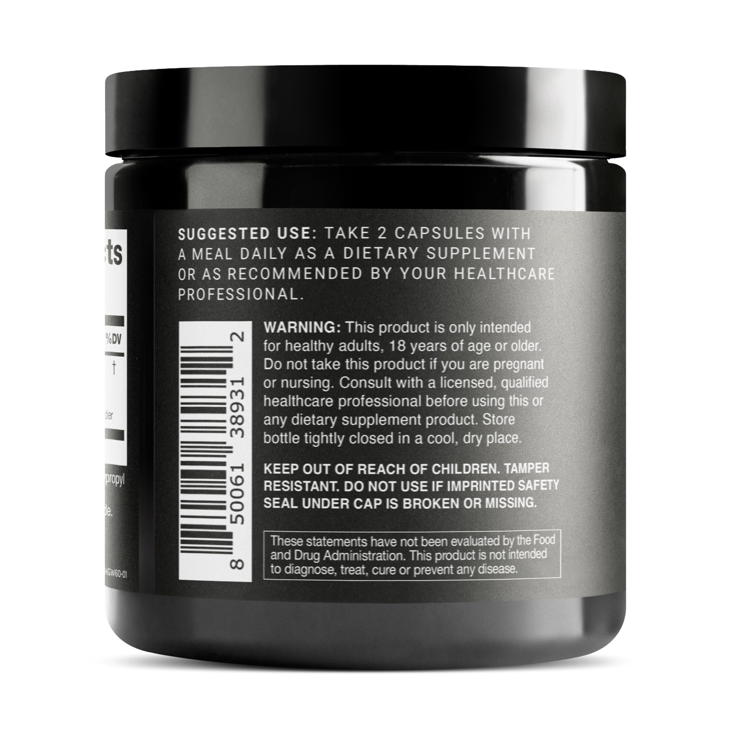 Toniiq Epimedium sagittatum, etiqueta frontal, formato de alta gama e ingredientes claros