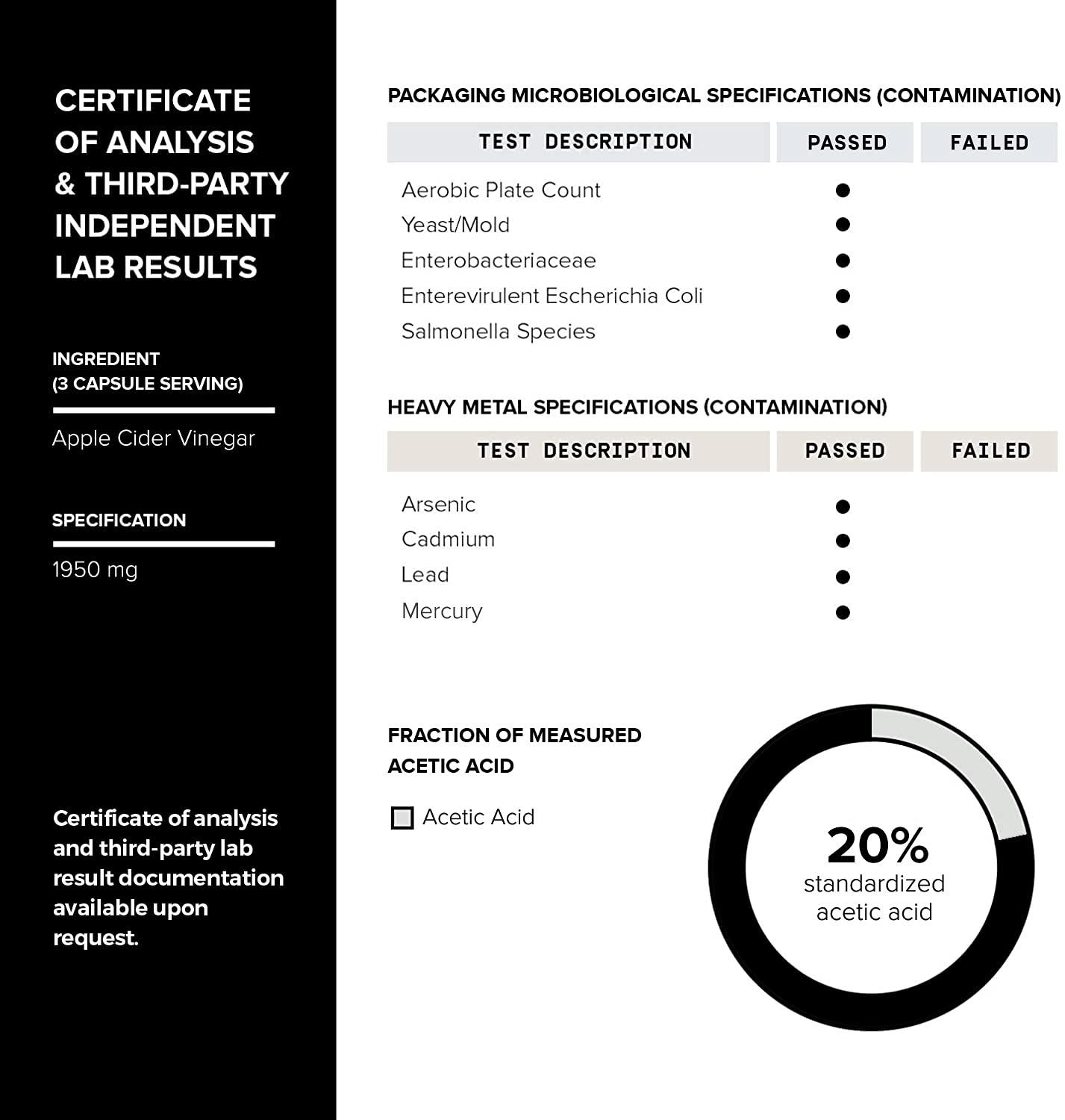 Toniiq etiqueta de ingredientes en primer plano destacando la pureza
