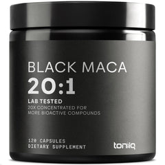 Toniiq frasco frontal mostrando cápsulas y diseño, claridad de marca