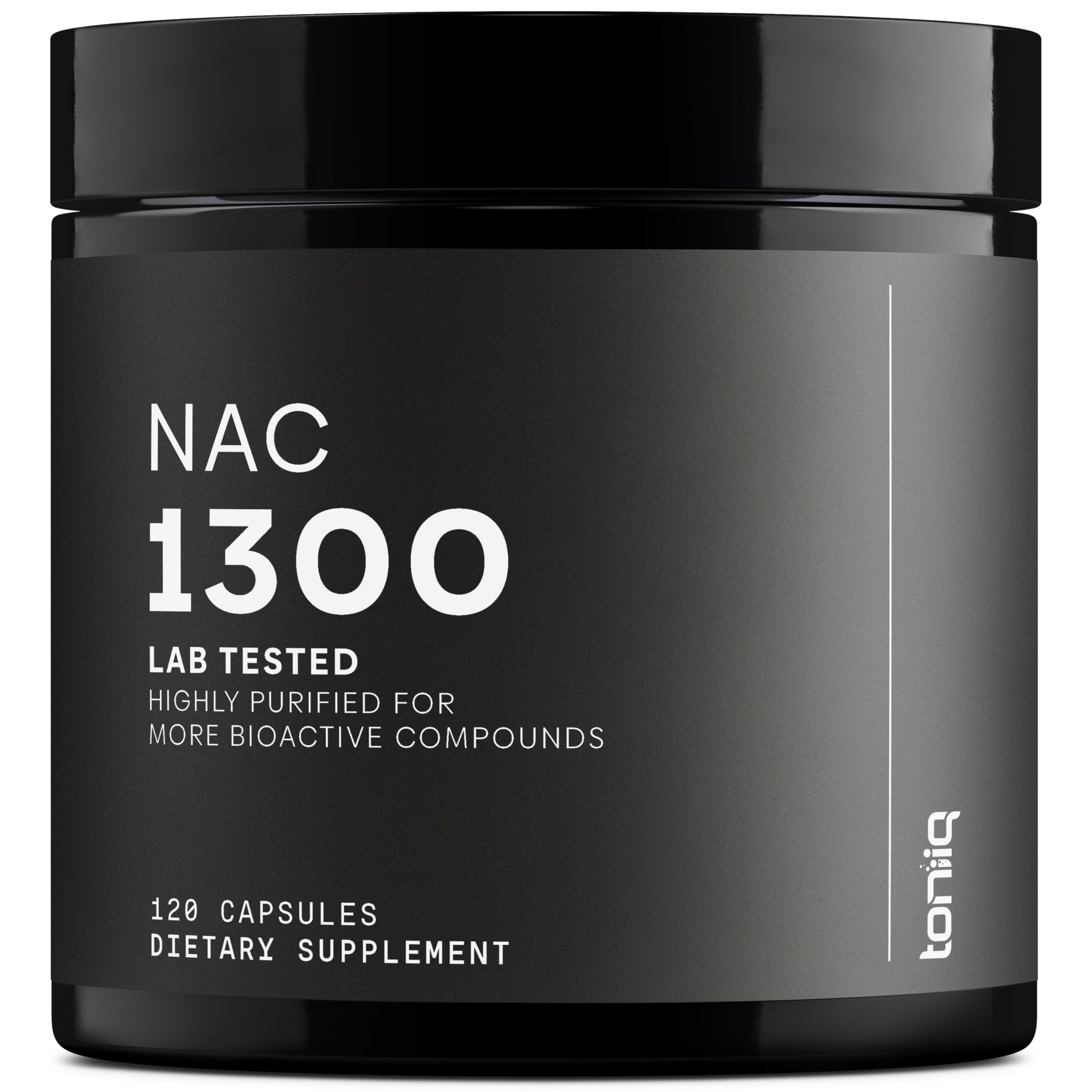 Toniiq envase frontal NAC 1300mg, alta concentración y claridad