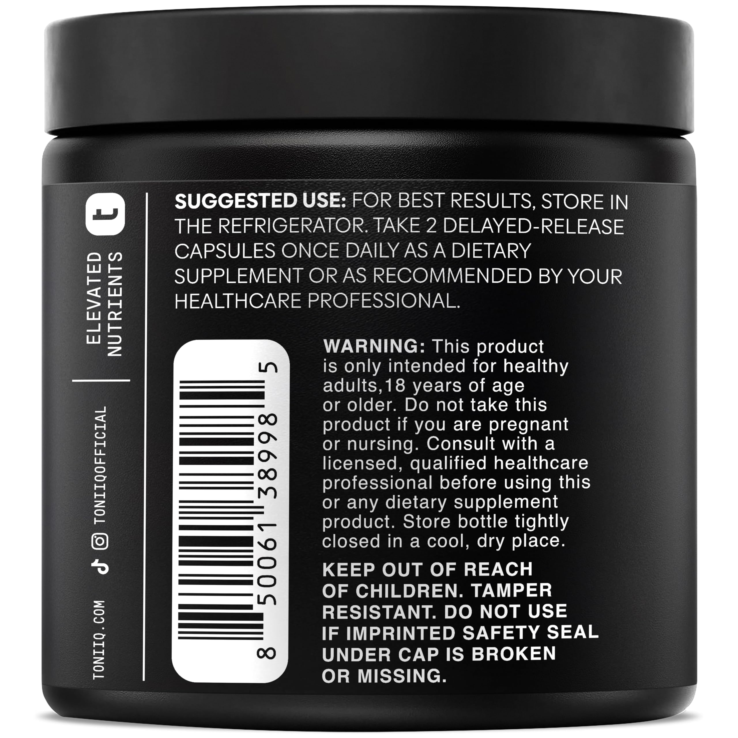 Dosis diaria recomendada de Toniiq Lactobacillus Rhamnosus.