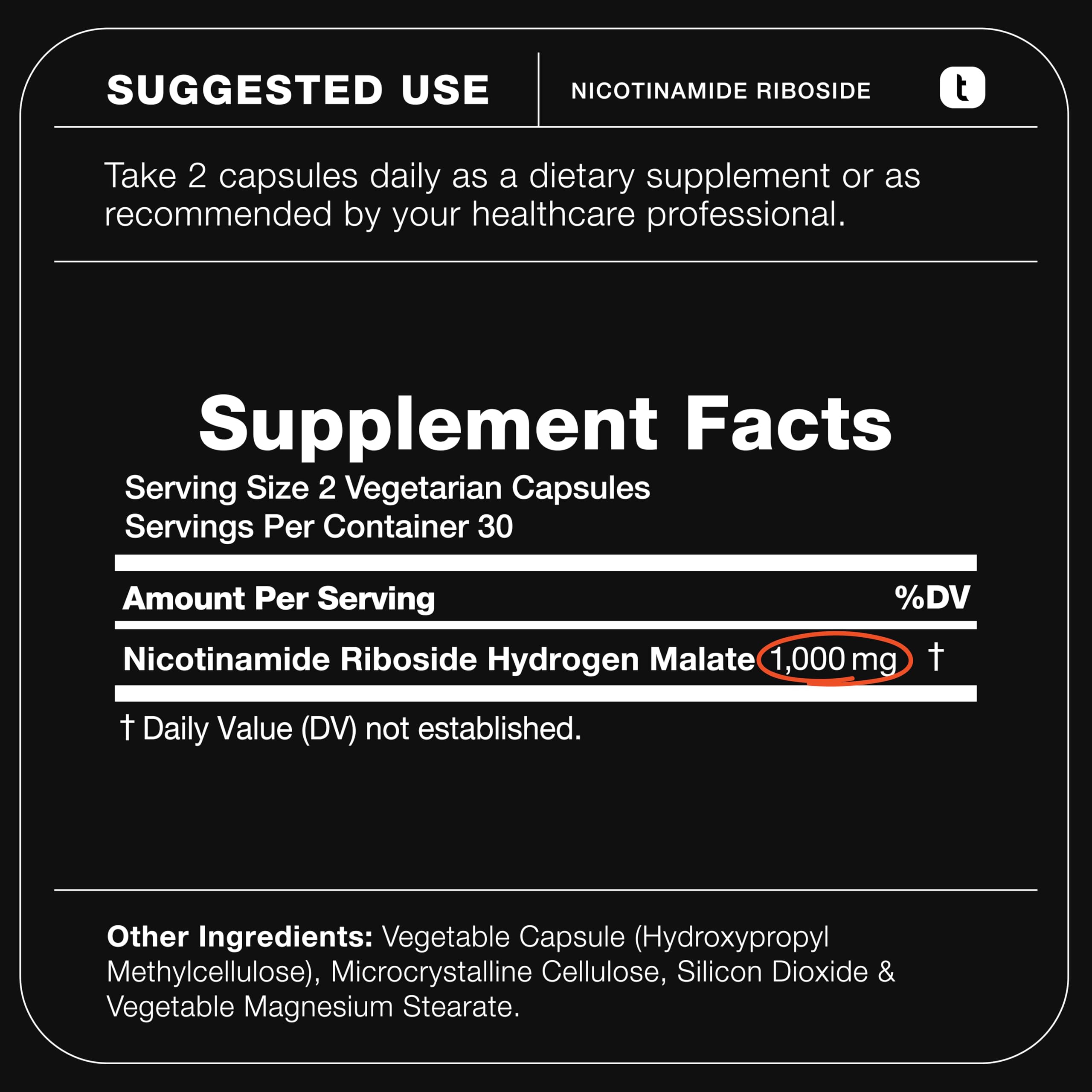 Toniiq Nicotinamide Riboside 1000 mg: análisis de terceros que valida la potencia.