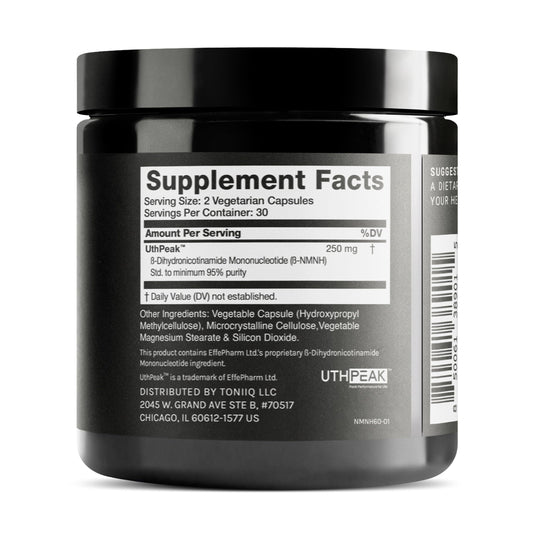 Toniiq NMNH: control de calidad de terceros para mayor pureza.