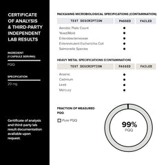 Toniiq etiqueta con número de lote y certificaciones que garantiza verificación