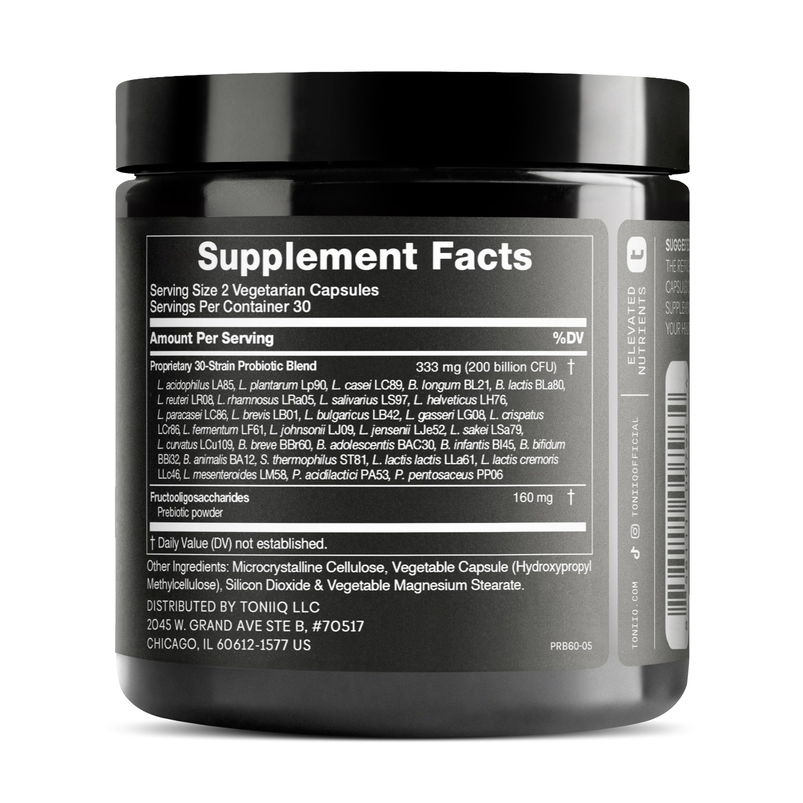 Toniiq Probiótico cápsulas con liberación estable por microencapsulación