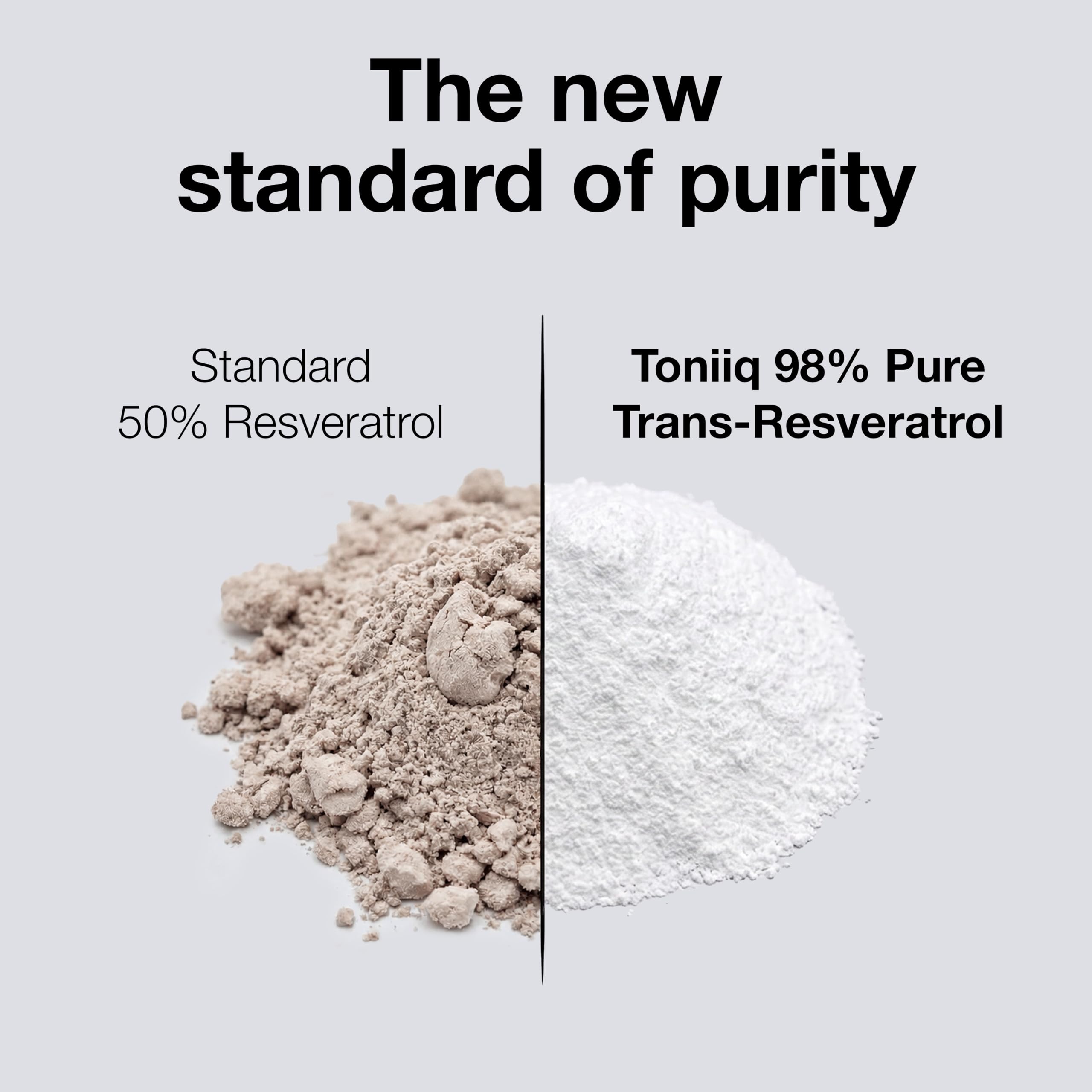 Polvo de resveratrol Toniiq textura fina, alta concentración