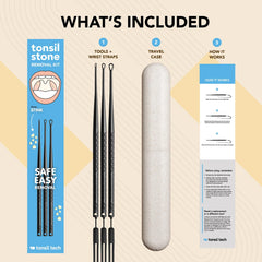 Tonsil Tech primer plano de la punta en lágrima para extracción suave