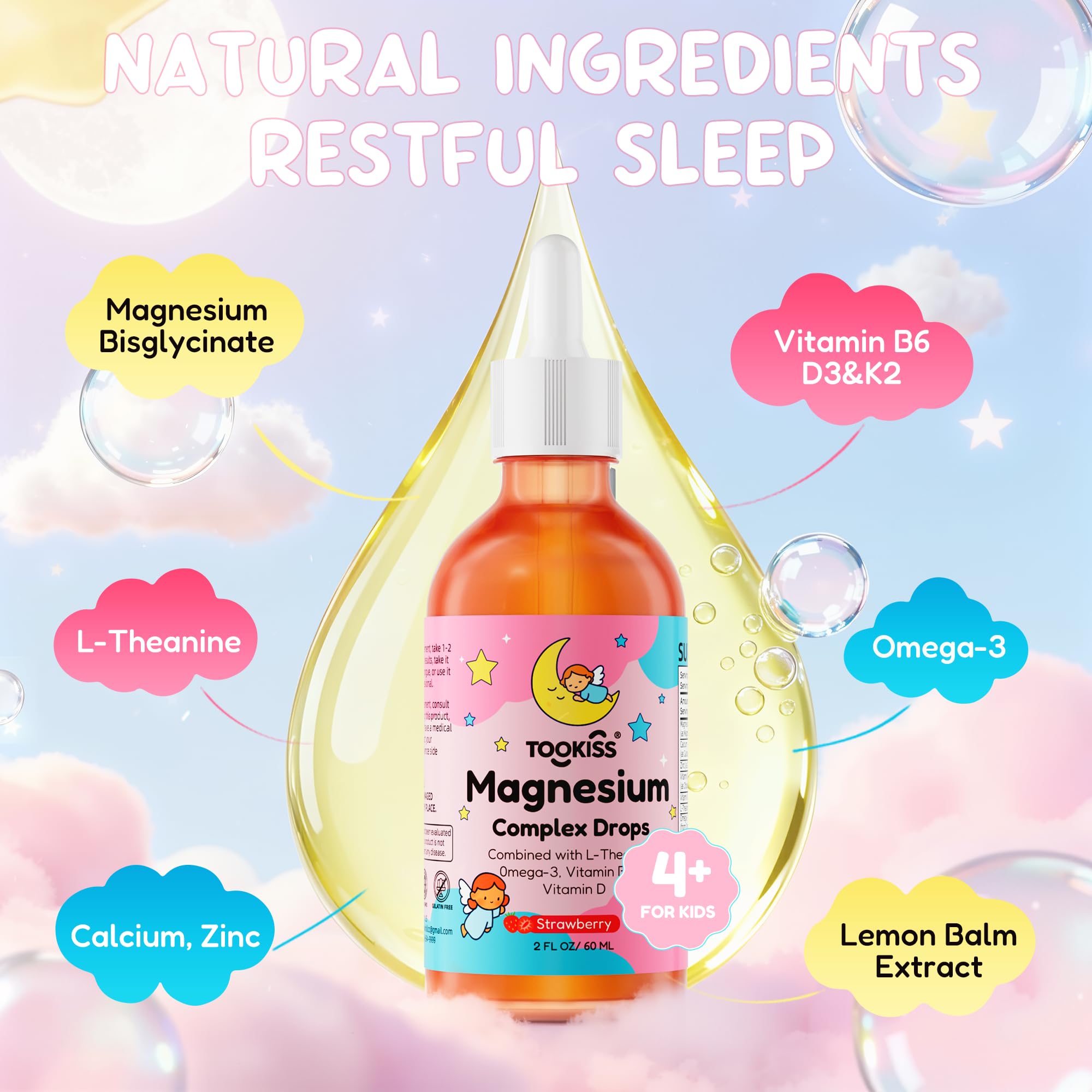 TooKiss para niños 4-12: apoyo al sueño suave